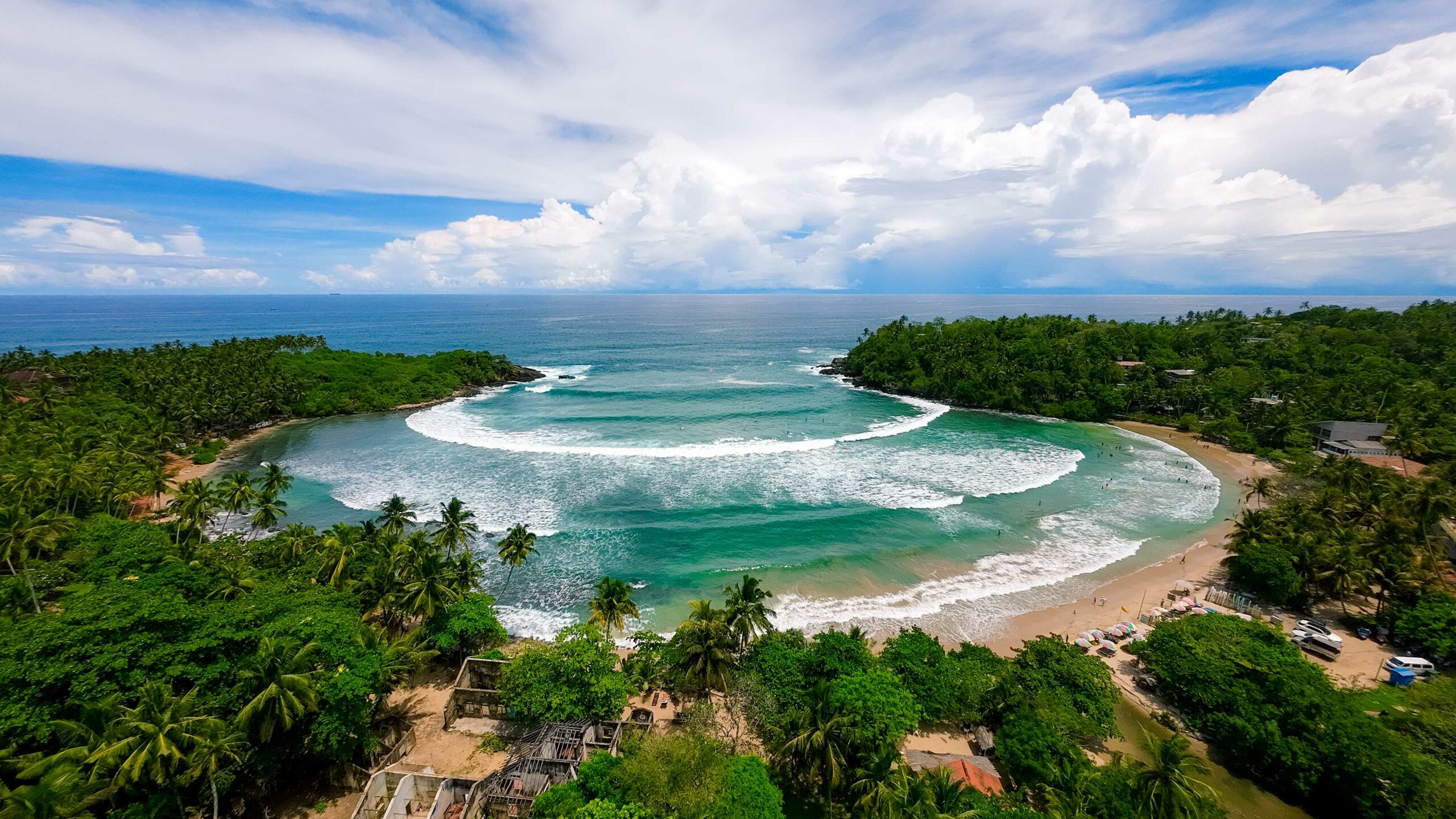 South coast beach in Sri Lanka